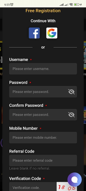 Step 2: Next, enter your personal information as required, such as username, password, and personal phone number.